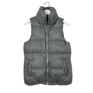 Old Navy Jacket Womens Sz XS Puffer Vest Sleeveless Zip Coat Outerwear Fall Gray
